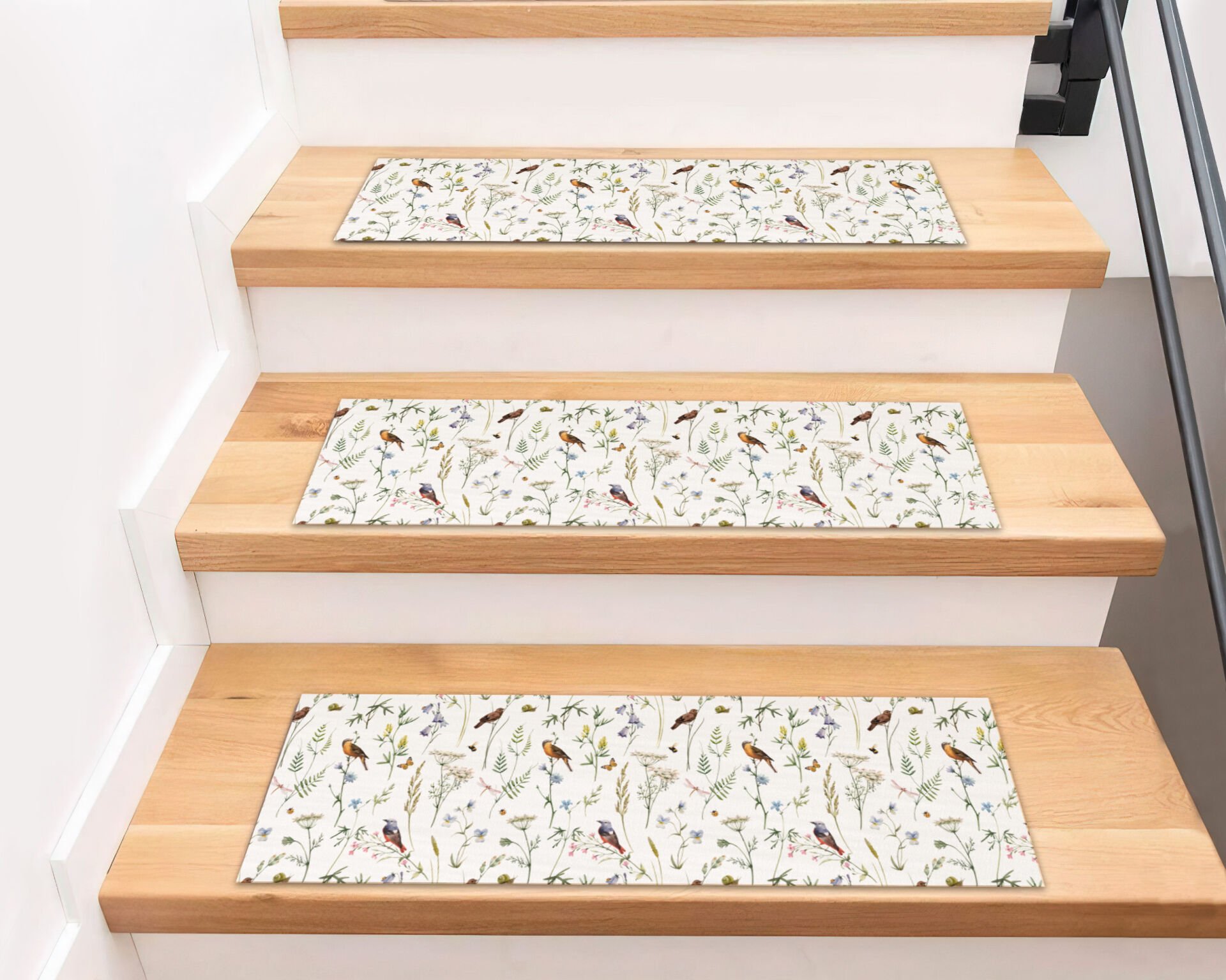 Bird & Meadow Stair Treads – Nature-Inspired Step Mats