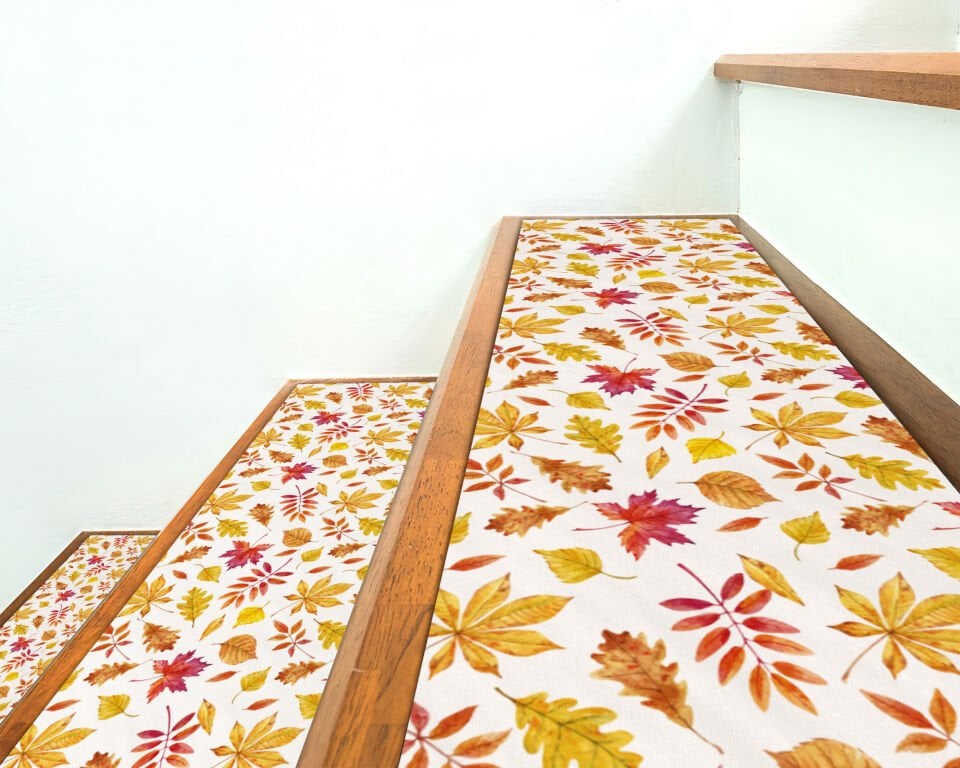 Autumn Leaves Stair Treads – Fall Foliage Design