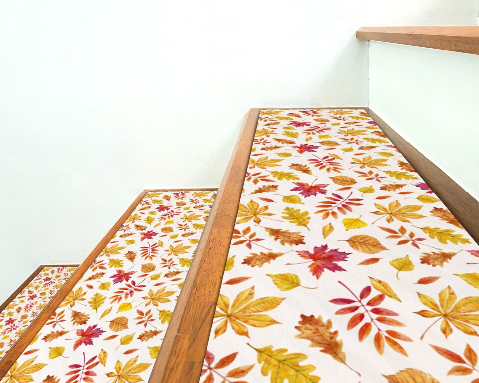Autumn Leaves Stair Treads – Fall Foliage Design