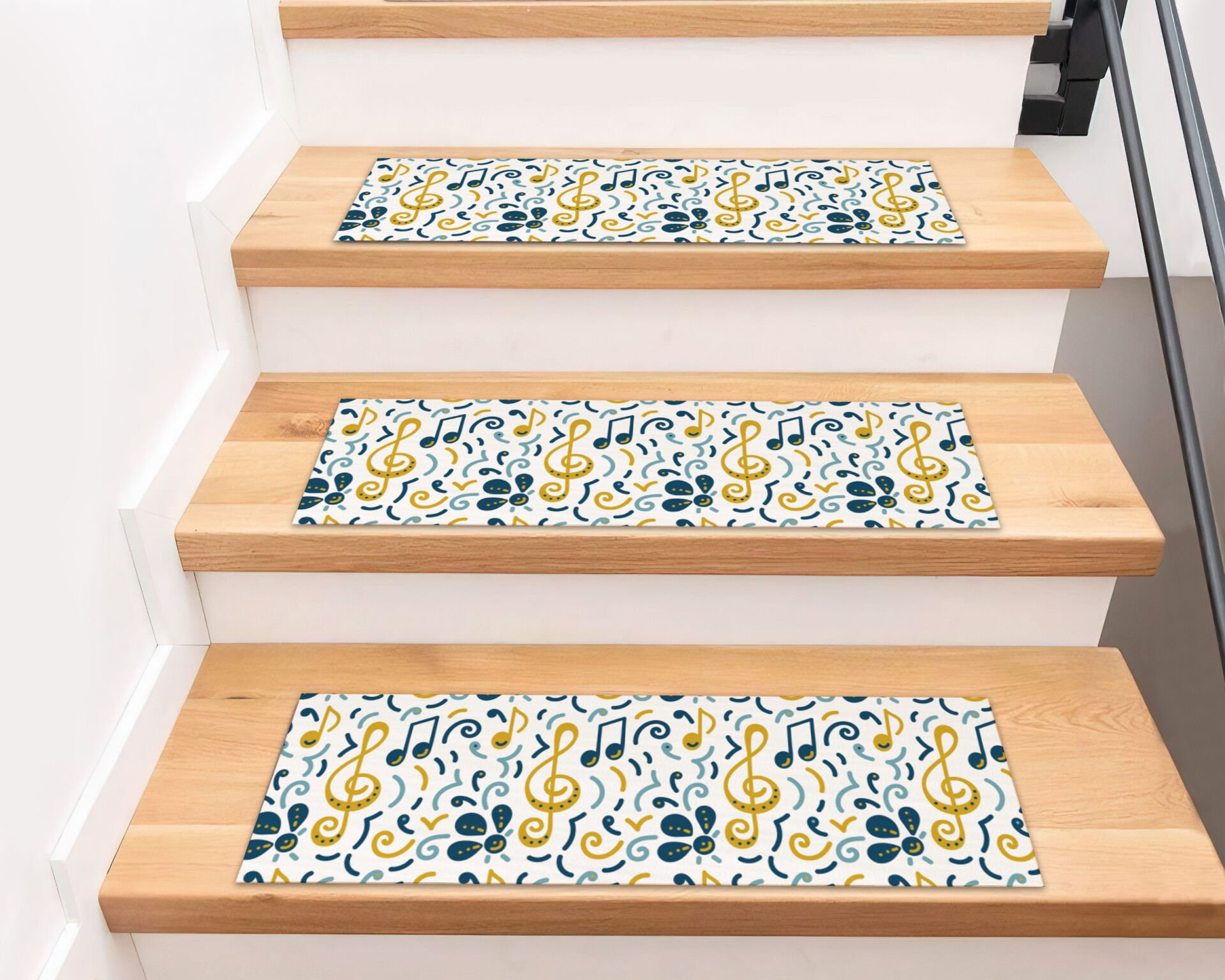Musical Notes Stair Treads – Fun & Artistic Step Mats for Music Lovers