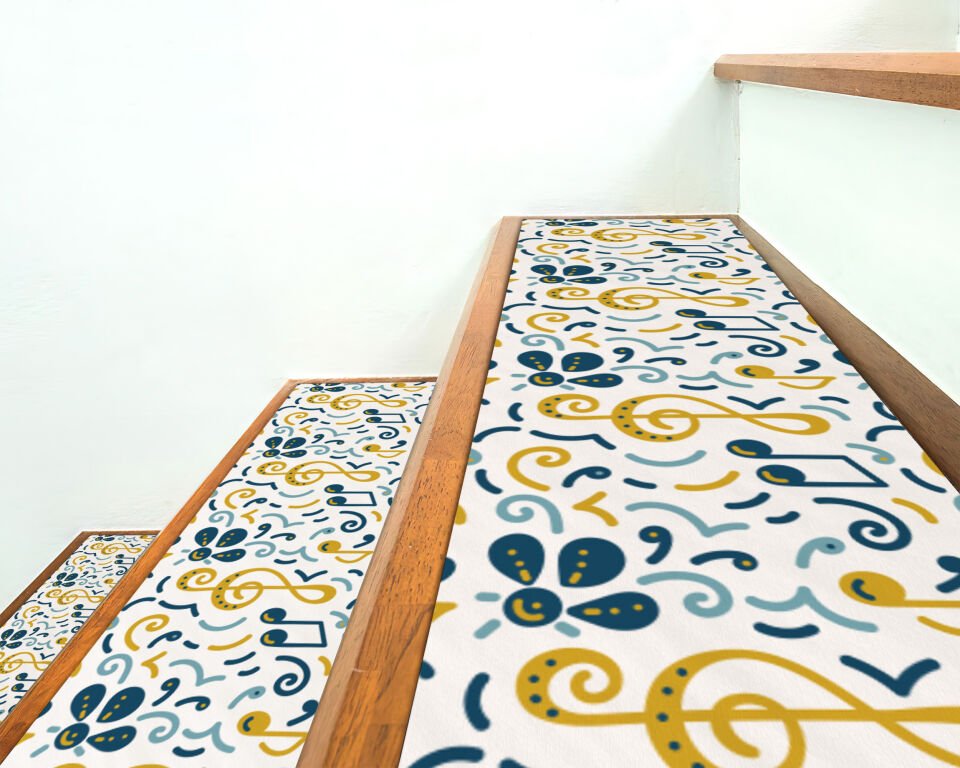 Musical Notes Stair Treads – Fun & Artistic Step Mats for Music Lovers