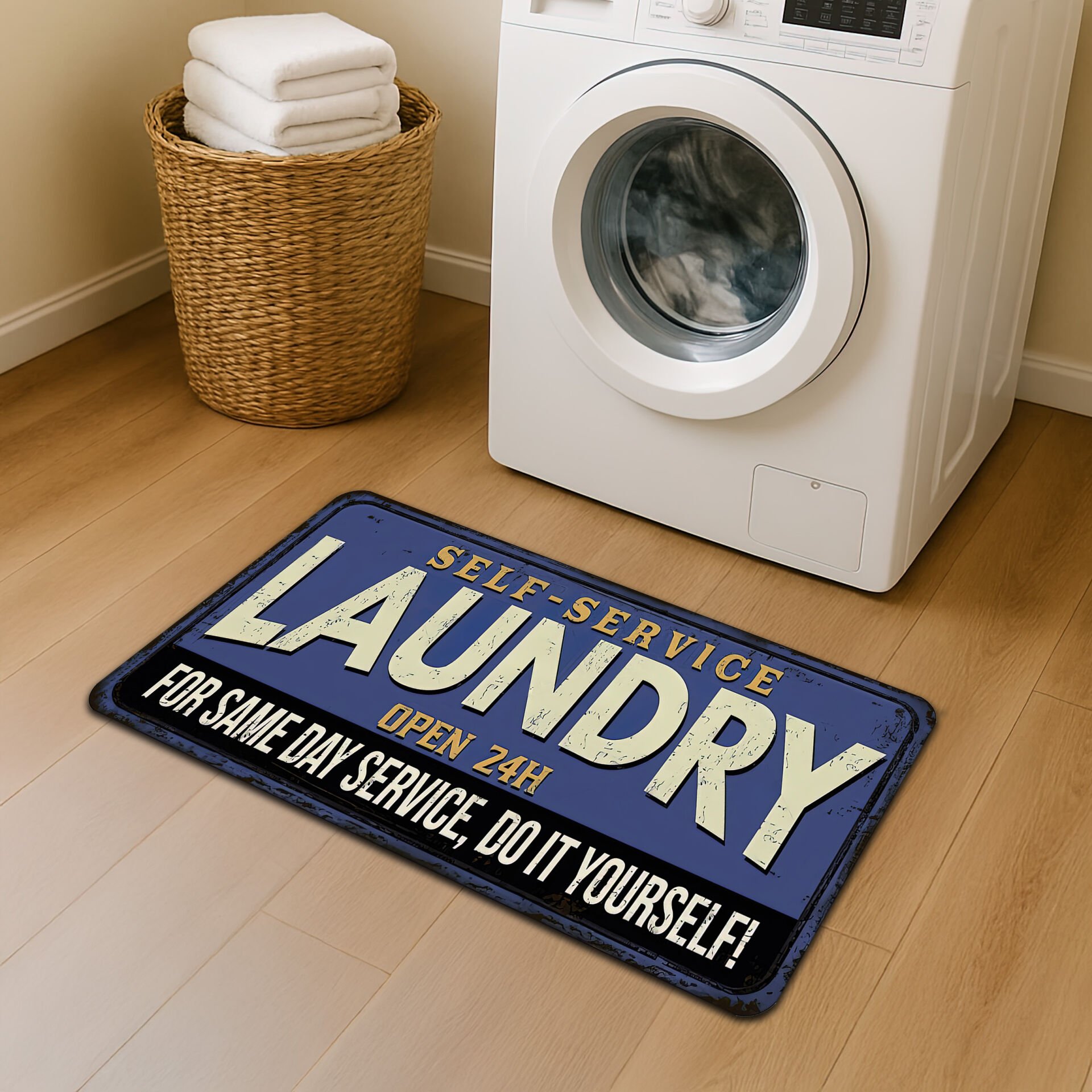 Self-Service Laundry Room Mat – For Same Day Service, Do It Yourself!