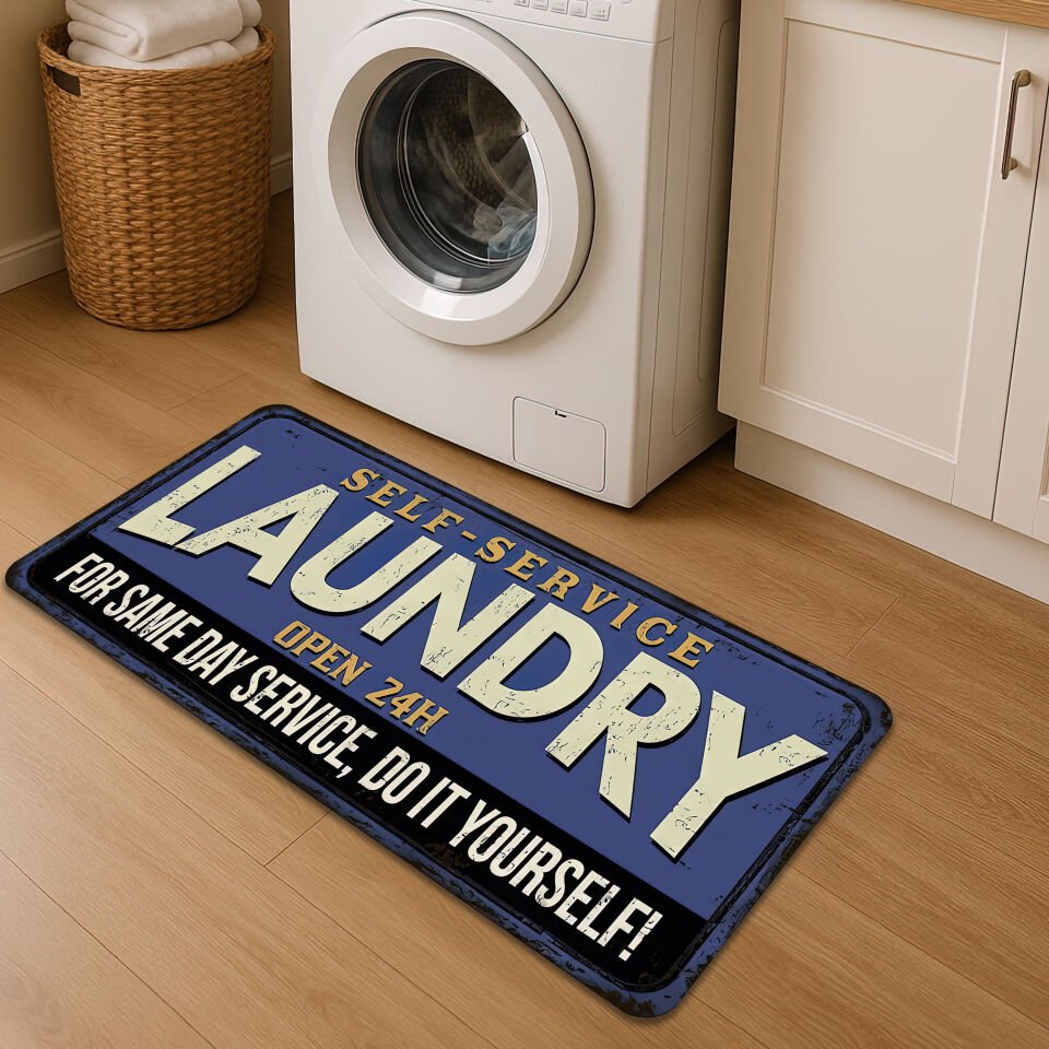 Self-Service Laundry Room Mat – For Same Day Service, Do It Yourself!