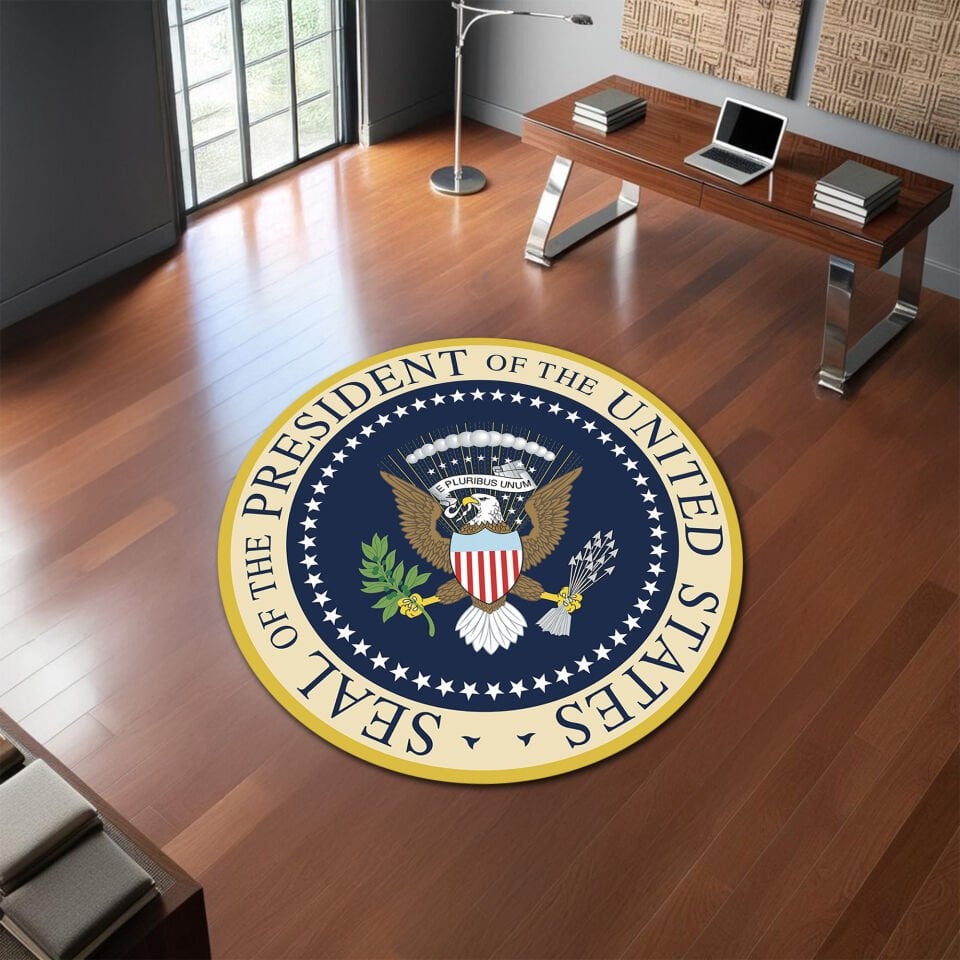 Round Seal of the President of the United States Rug – Official Patriotic Office Decor