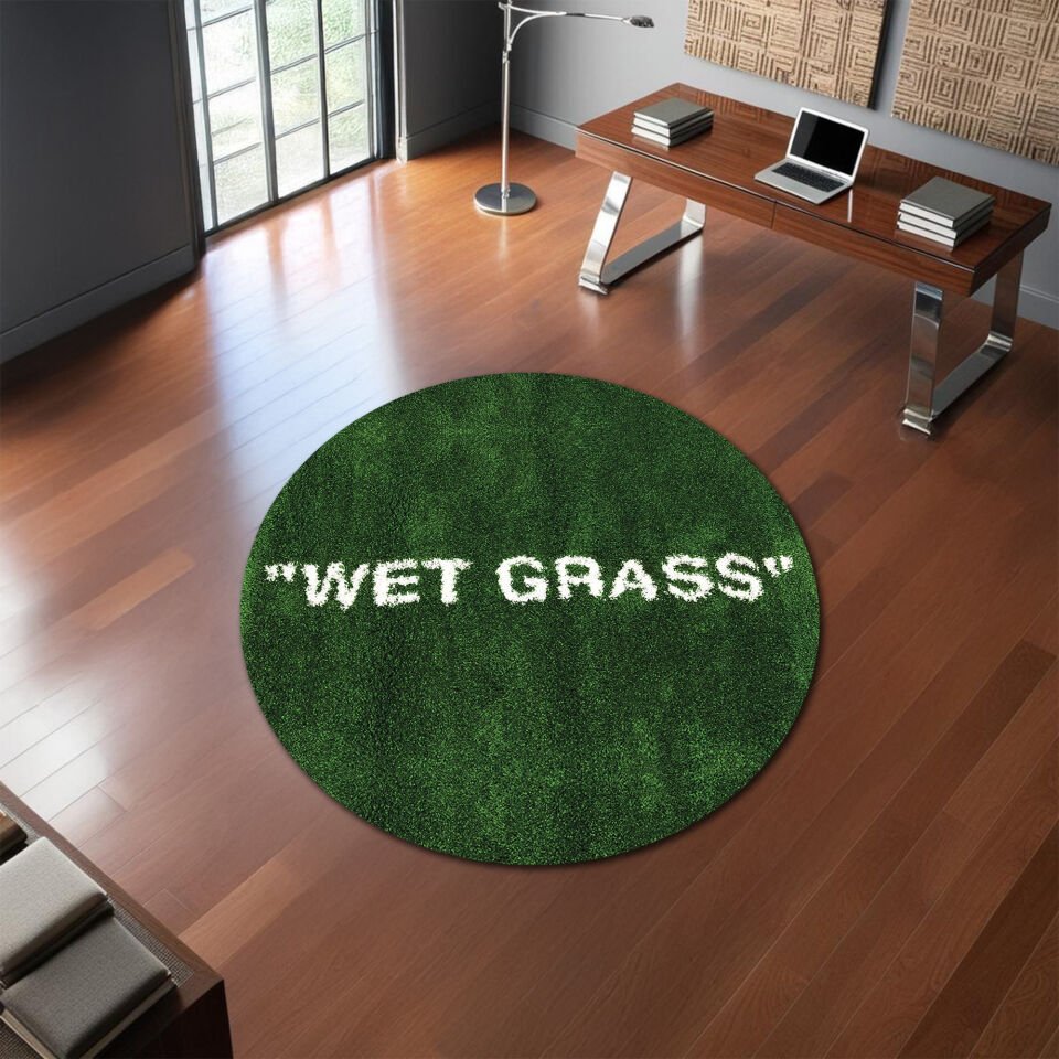 “WET GRASS” Statement Rug – Hypebeast Green Carpet