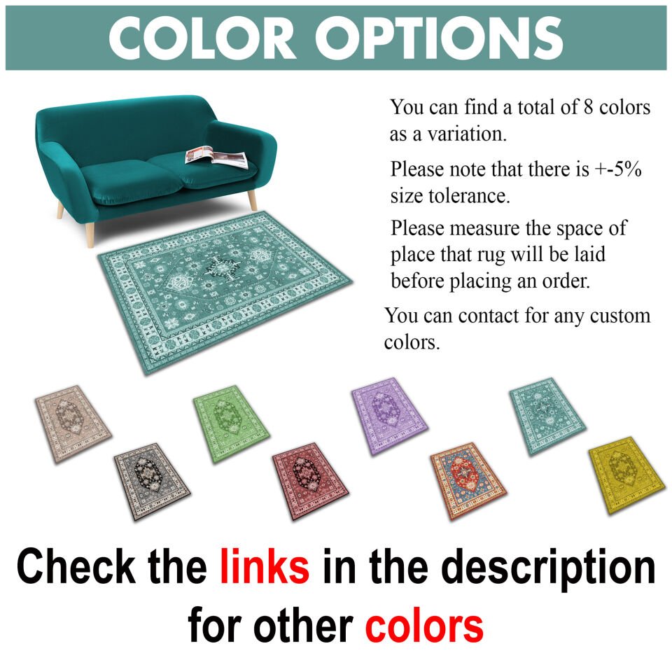 Geometric Tribal Square Rug Green Ethnic Pattern Carpet for Living Room