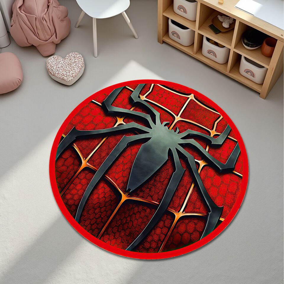 Round Spider Man Rug – Marvel Superhero Kids Play Mat