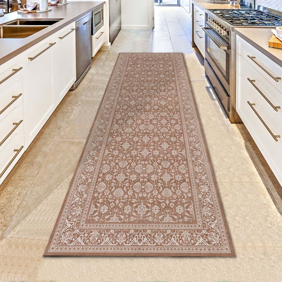 Kitchen Runner Rug – Floral Hallway Carpet for Kitchen Entryway