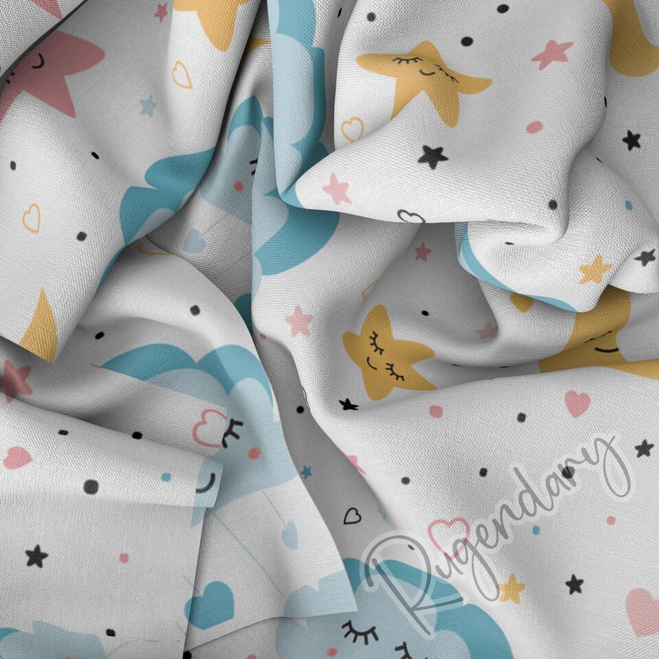 Velvet Surface Kids Curtain – Thick & Soft Night Sky Themed Window Drapes