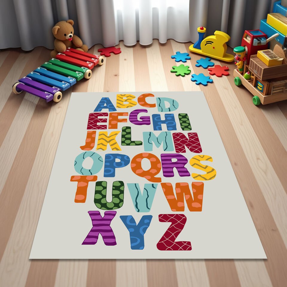 Colorful Alphabet Kids Rug – Fun Educational Play Mat for Toddlers