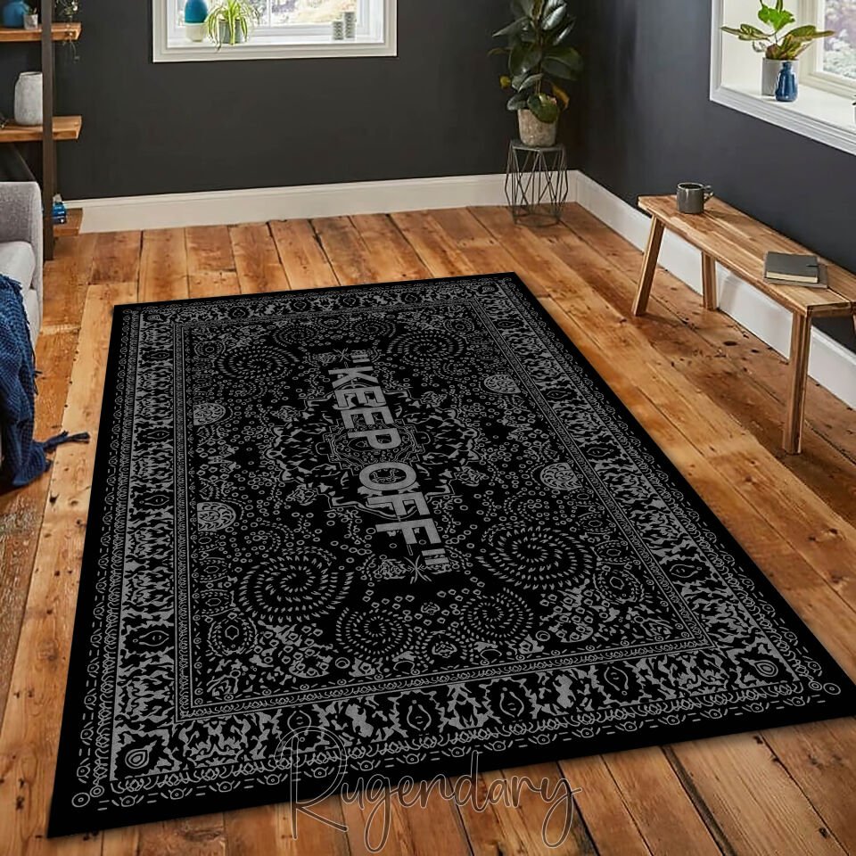 Elegant Black Oriental Area Rug – Timeless Design for Living Room & Bedroom