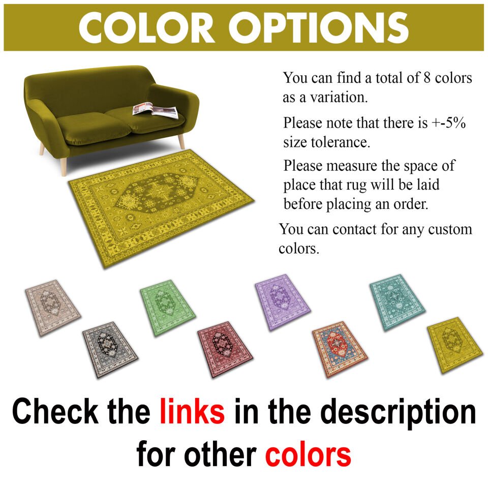 Geometric Tribal Square Rug Yellow Ethnic Pattern Carpet for Living Room